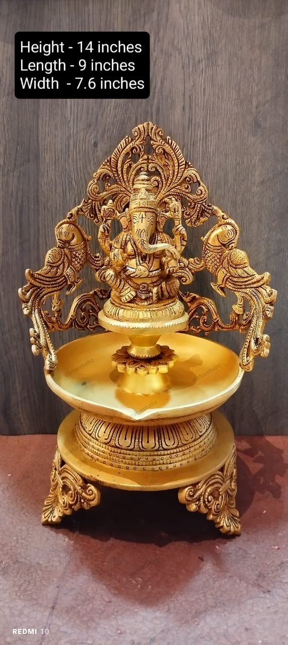 Brass ganesha urli